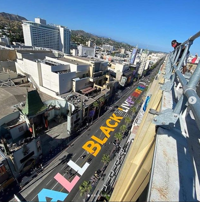 All Black Lives Matter Mural Angled View